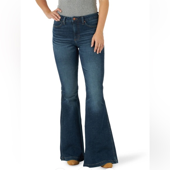 Wrangler Retro High Rise Trumpet Flare/Bell Bottom Jeans Size 26/32 - Picture 4 of 16